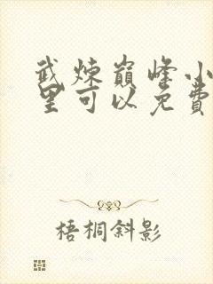 武炼巅峰小说哪里可以免费阅读