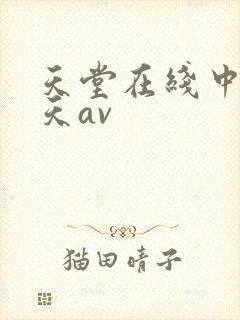 天堂在线中文a天av