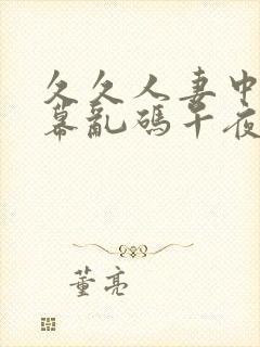 久久人妻中文字幕乱码午夜久久