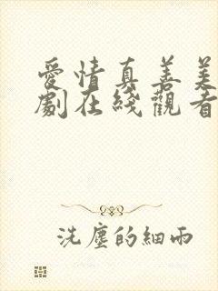 爱情真善美电视剧在线观看免费封面