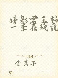 暗影君王动漫第一季在线观看