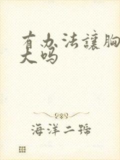 有办法让胸部变大吗