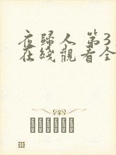 夜归人 第3季在线观看全集免费播放