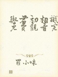 与君初相识全集免费观看完整版40集