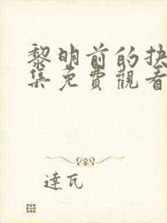 黎明前的抉择全集免费观看