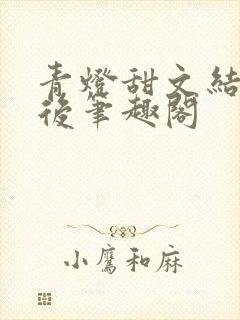 青灯甜文结局之后笔趣阁