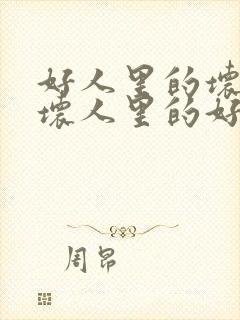 好人里的坏人,坏人里的好人
