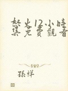 怒火12小时全集免费观看完整版高清