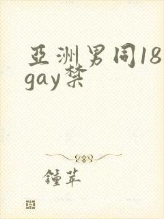 亚洲男同18 gay禁封面