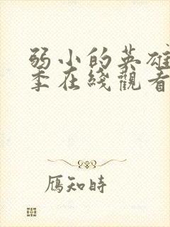 弱小的英雄第一季在线观看免费封面