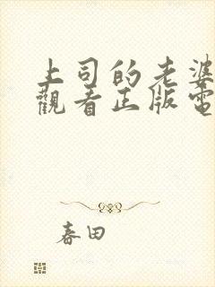 上司的老婆免费观看正版电视剧封面