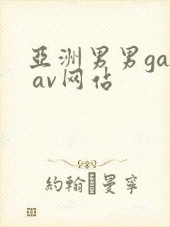 亚洲男男gay av网站
