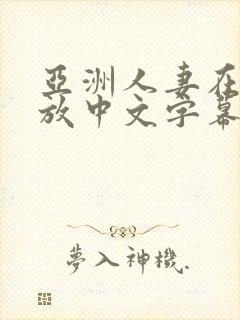 亚洲人妻在线播放中文字幕
