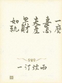 如果夫妻一方出轨财产怎么分割