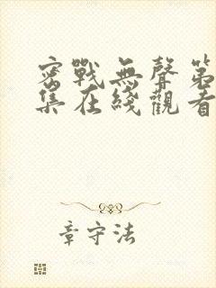 密战无声第40集在线观看免费播放