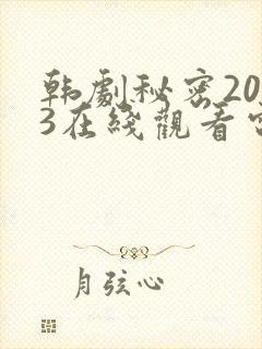 韩剧秘密2013在线观看电视剧全集