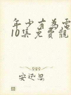 年少有为电视剧10集免费观看封面