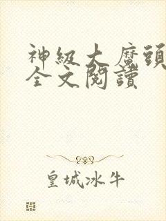 神级大魔头免费全文阅读