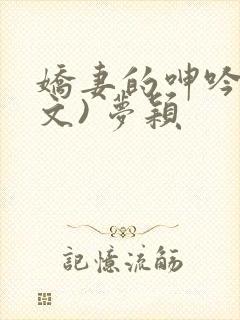 娇妻的呻吟(辣文) 梦颖