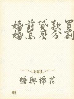 婚前贷款买房离婚怎么分割财产