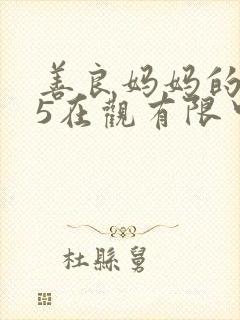 善良妈妈的朋友5在观有限中字封面
