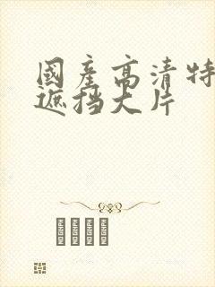国产高清特黄无遮挡大片