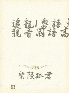 追龙1粤语免费观看国语高清