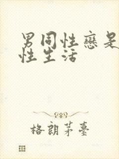 男同性恋是怎么性生活封面