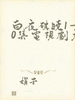 白夜破晓1—40集电视剧免费观看