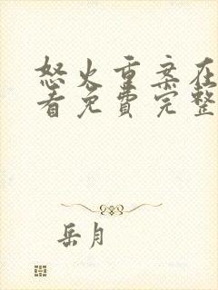 怒火重案在线观看免费完整封面