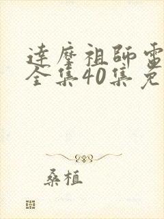 达摩祖师电视剧全集40集免费观看