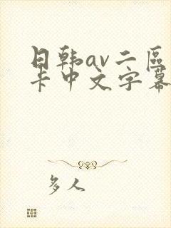 日韩av二区不卡中文字幕