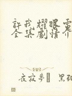 许我耀眼电视剧全集剧情介绍