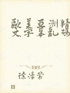 欧美亚洲精品中文字幕乱码高清