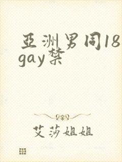 亚洲男同18 gay禁封面