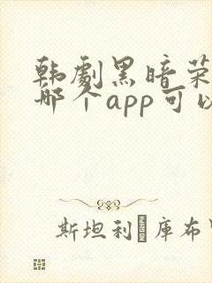 韩剧黑暗荣耀在哪个app可以看