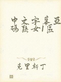 中文字幕亚洲乱码熟女1区封面