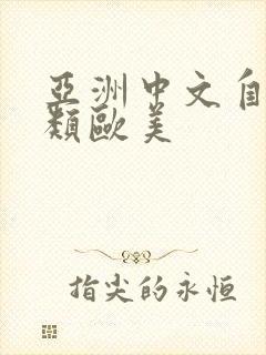 亚洲中文自拍另类欧美