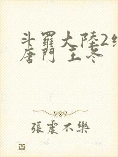 斗罗大陆2绝世唐门 王冬