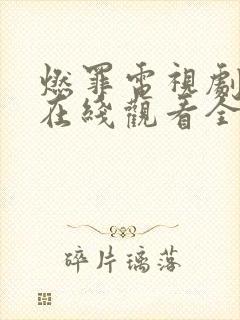 燃罪电视剧免费在线观看全集