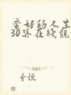 蛮好的人生免费30集在线观看