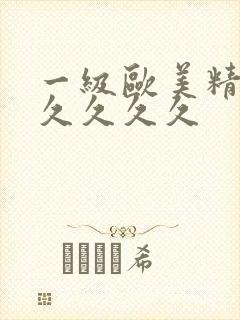 一级欧美精品久久久久久