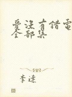 爱没有错电视剧全部集