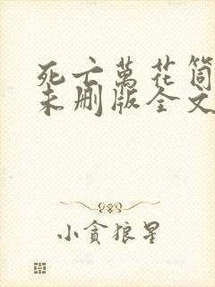 死亡万花筒小说未删版全文免费阅读封面