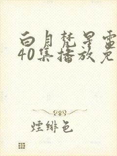 白月梵星电视剧40集播放免费完整版