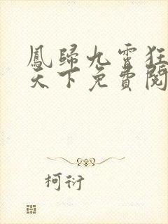 凤归九霄狂妃逆天下免费阅读全文封面