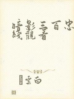 暗影三百忠魂在线观看