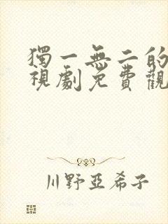 独一无二的她电视剧免费观看全集封面