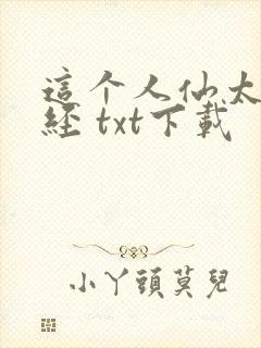 这个人仙太过正经 txt下载封面
