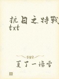 抗日之特战兵王txt